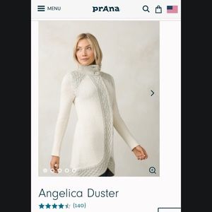 prana angelica duster long cardigan